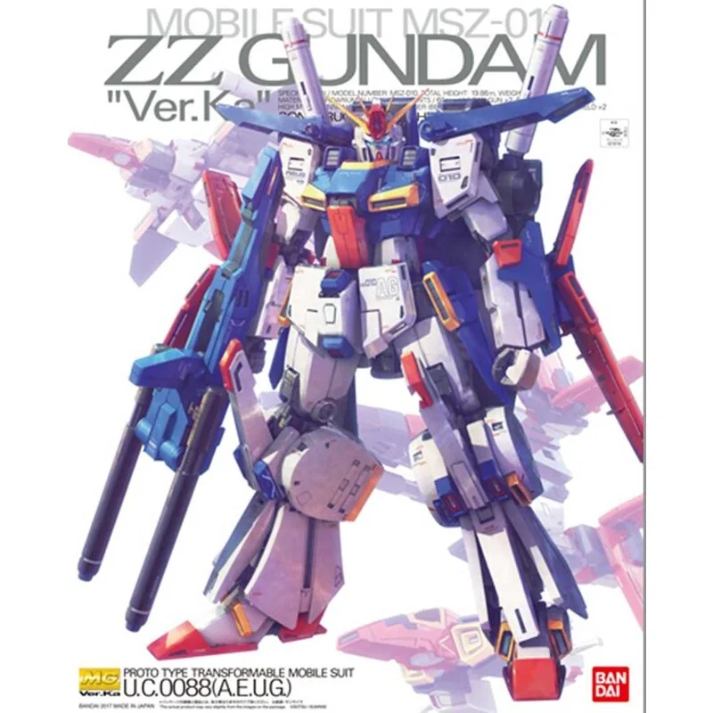 Gunpla MG 1/100 ZZ GUNDAM VER Ka Bandai with 1001hobbies