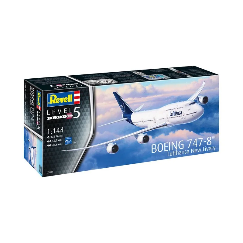 Revell 03891 Boeing 747-8 Lufthansa 1:144 Model Kit | 1001hobbies