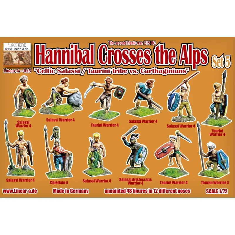 Figurines 1:72 Linear-A 025 Hannibal Crosses - Celtes Salasses/Taurini Vs Carthaginois