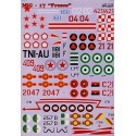 Mikoyan MiG-17 Fresco (13) White 02 Blue 1611 Red 04 all Russian Red 429 Poland Black 1181 Indonesia Red 21 Mosambique Egypt Red
