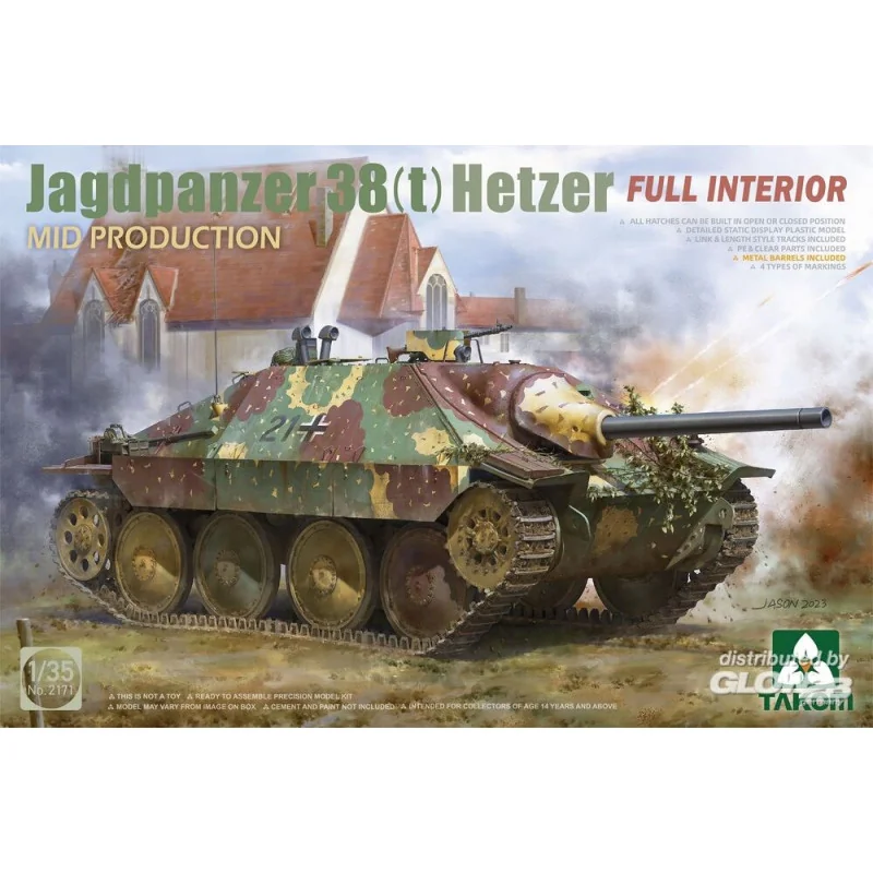 1/35プラモデル フルインテリア再現Jagdpanzer 38 Hetzer - メルカリ