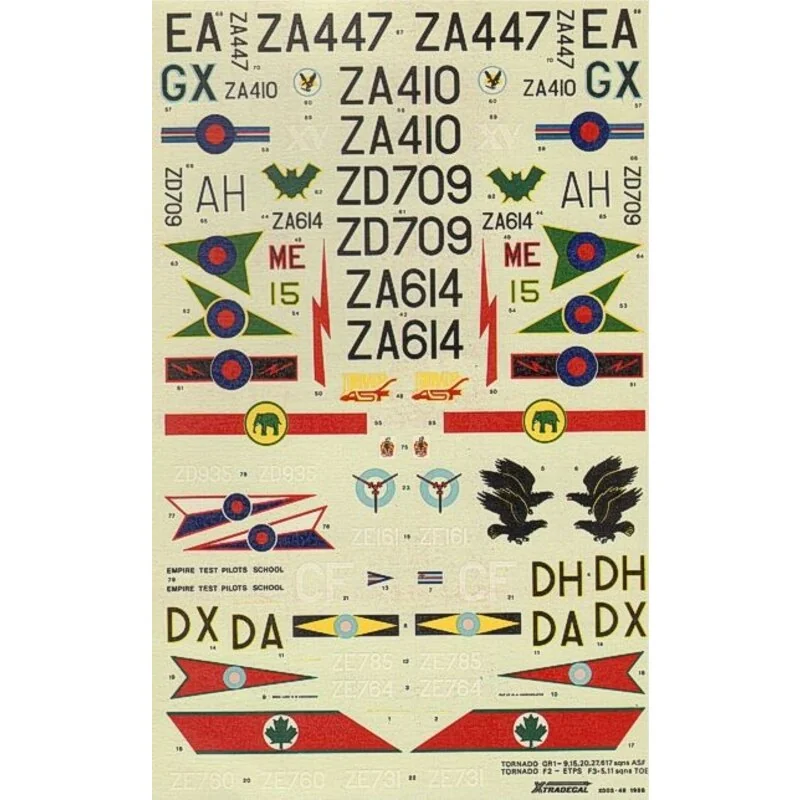 Panavia Tornado GR.1/F2/F3 (12) GR.1 9 Squadron ZD709/AH 15 Squadron ZA447/EA 20 Squadron ZA410/GX 27 Squadron ZA614/15 617 Squa Panavia Tornado GR.1/F2/F3 (12) GR.1 9 Squadron ZD709/AH 15 Squadron ZA447/EA 20 Squadron ZA410/GX 27 Squadron ZA614/15 617 Squa