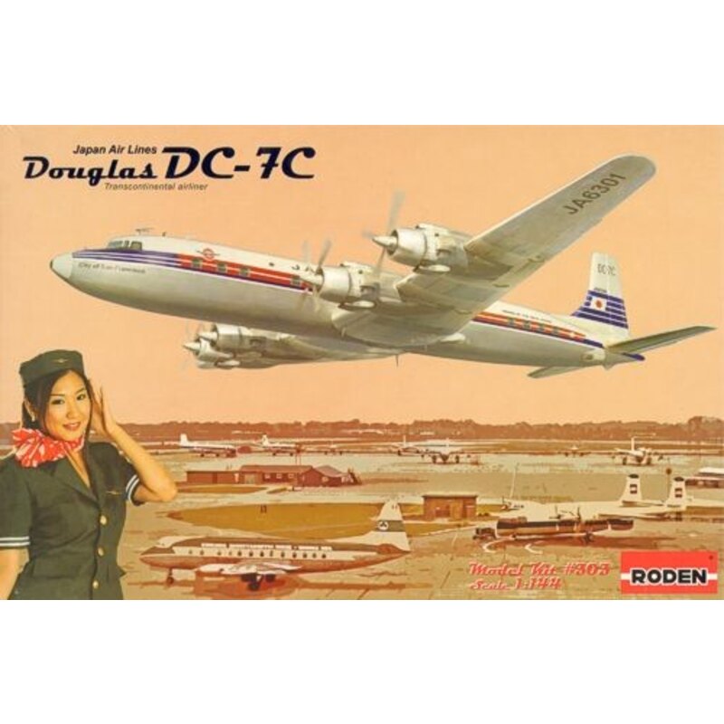 Model kit Douglas DC-7C Japan Air Lines 1:144