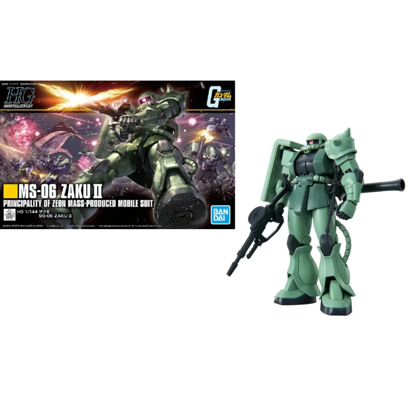 Gundam Gunpla HG 1/144 Ms-06 Zaku II Bandai with 1001hobbies