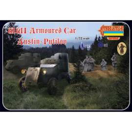 Austin Putilov armored vehicle figure + WWI Russian soldiers 1:72 Figures 