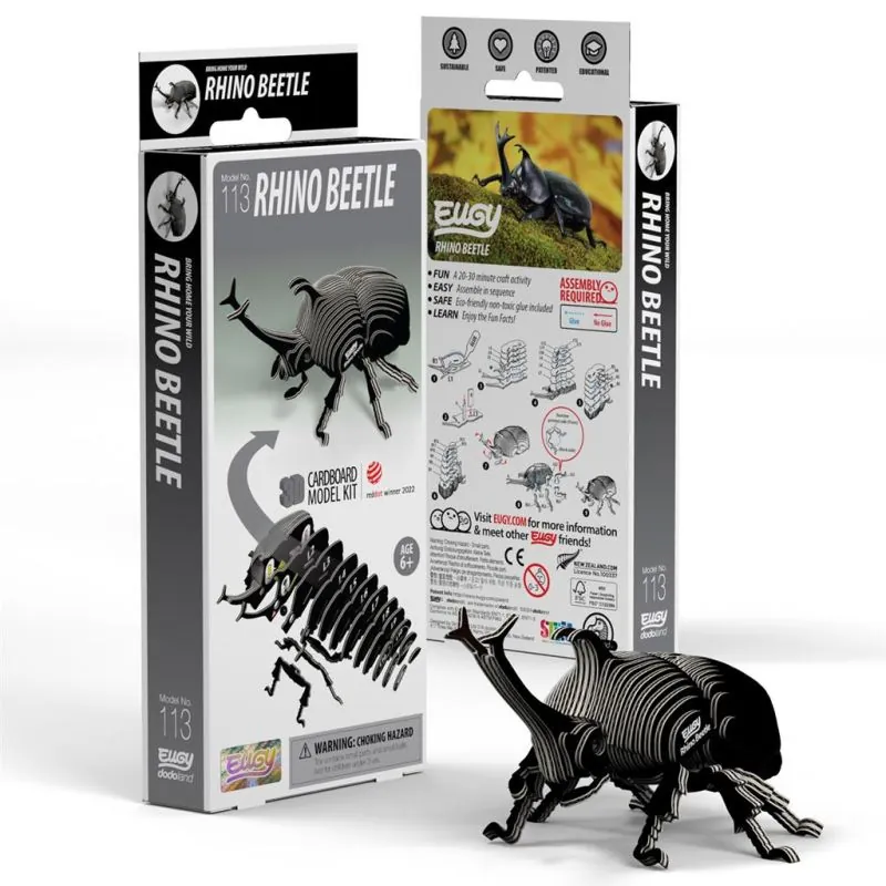 EUGY 3D - Rhinoceros Beetle Model kit 