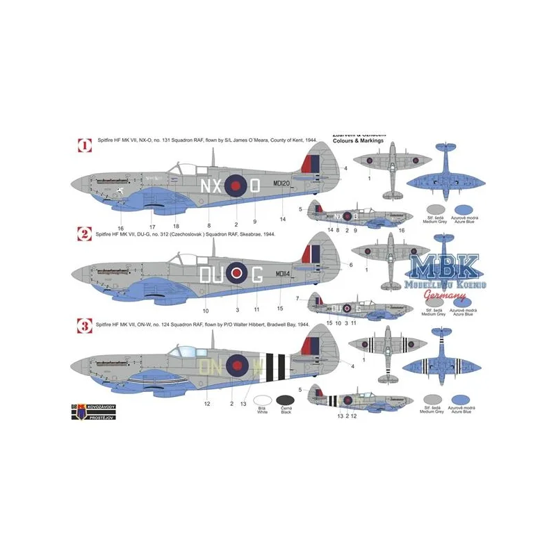 Supermarine Spitfire HF Mk.VII “Grey camo” Model airplane kits