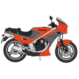 Kawasaki KR250 (KR250A) "Red/Grey" 1:12 Plastic Model Motorcycle Model kit 