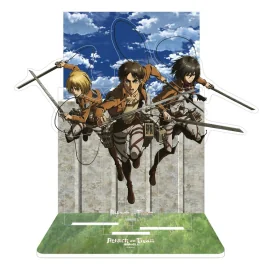 Attack on Titan acrylic diorama Eren, Mikasa & Armin 20 cm Figurine 