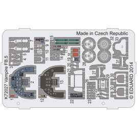 DH-100 VAMPIRE FB MK. 5 PHOTO-ETCHED PARTS 1/72 