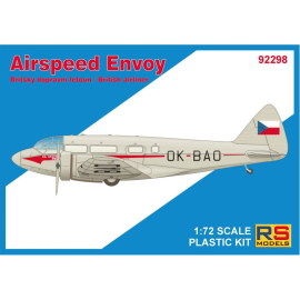 RS MODELS 92298 MODEL AIRSPEED ENVOY, CASTOR ENGINE 1/72 (4 decal v. for Czechoslovakia, Luftwaffe, Croatia) Model kit 