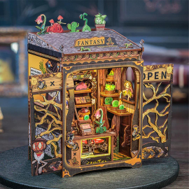 Puzzle 3d 3D Puzzle Bookends Book Nook Fantasy Plant Shop 