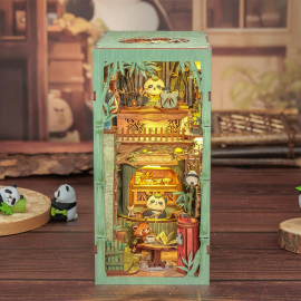 Puzzle 3d 3D Puzzle Bookends Book Nook Panda Bookshop 