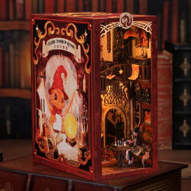 Puzzle 3d 3D Puzzle Bookend Book Nook Flame Common Room 