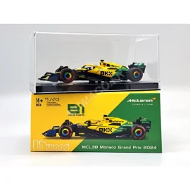 MCLAREN F1 MCL38 MERCEDES TEAM MCLAREN 81 OSCAR PIASTRI GRAND PRIX DE MONACO (SENNA 30TH ANNIV.) 2024 2ND (PREMIUM PACKAGING) 
