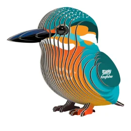 Eugy 3D Model: BIRD / KINGFISHER 9.16x4.76x9.15cm, cardboard, boxed, 6+ 