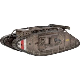 MetalEarth Battle Tank: BRITISH MARK IV 11.7x7.3x3.6cm, 3D metal model with 3 sheets, on 12x17cm card, 14+ 