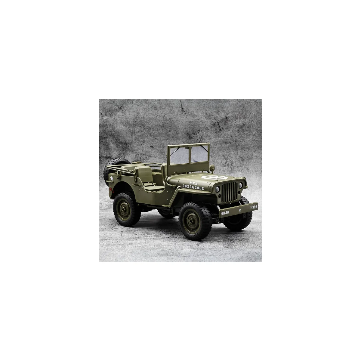 Jeep Willys RC 1:10 RTR Radio Controlled Electric Car with Lights 