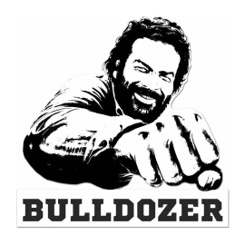 Bud Spencer 3D metal sign Bulldozer black/white 45 x 45 cm 
