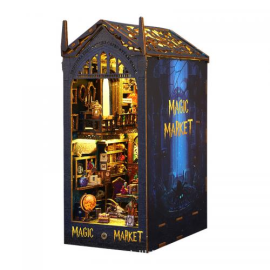 Book Nook - Magic Market (18.3 x 11 x 27 cm) with movement and music 