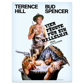 Bud Spencer & Terence Hill metal sign Life of Fäuste für ein Halleluja 30 x 40 cm 