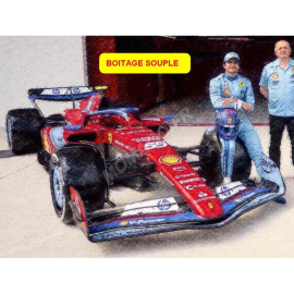 FERRARI F1 SF-24 TEAM SCUDERIA FERRARI 55 CARLOS SAINZ GRAND PRIX MIAMI 2024 5TH (SOFT BOX) Die cast 