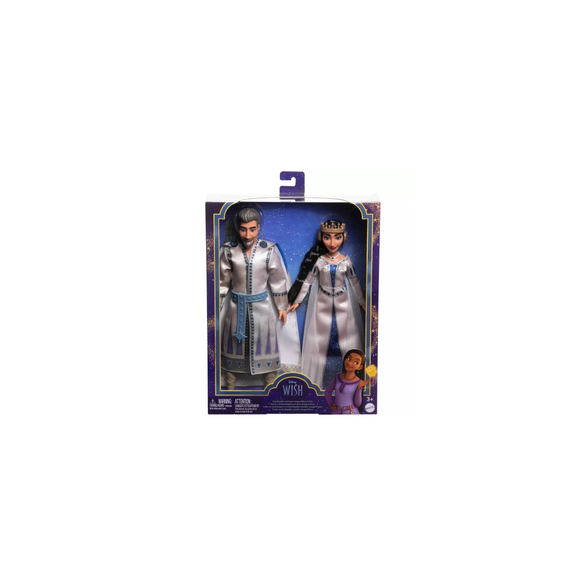 Mattel - Disney Wish King Magnifico And Queen Amaya Of Rosas Dolls 2-Pack Mattel - Disney Wish King Magnifico And Queen Amaya Of Rosas Dolls 2-Pack