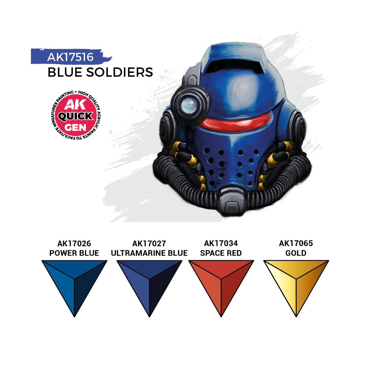 AK INTERACTIVE: BLUE SOLDIERS acrylic paint (QUICK GEN SET) AK Interactive