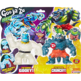 Moose - Heroes of Goo Jit Zu Goo Shifters S8 Ultraglow Tyro VS Shadowclaw Rock Jaw Figurine 