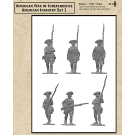Figure AMERICAN WAR OF INDEPENDENCE AMERICAN INFANTRY SET 1 28mm Figures 