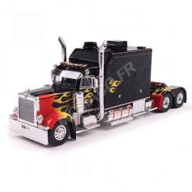 PETERBILT 379 2002 CUSTOM BLACK WITH FLAMES (IXO-U43TR002) 