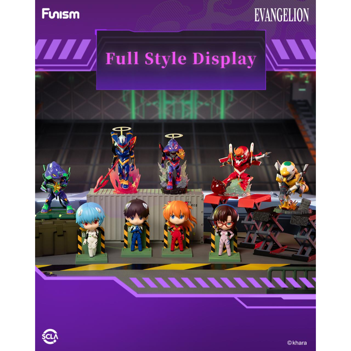 FUNISM✖️EVA フィギュアブラインドボックス Figurine EVANGELION - EVA - Blind Box Set 8 Figure 12cm