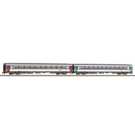 Set of 2 compartment wagons. 1+2 Cl. 