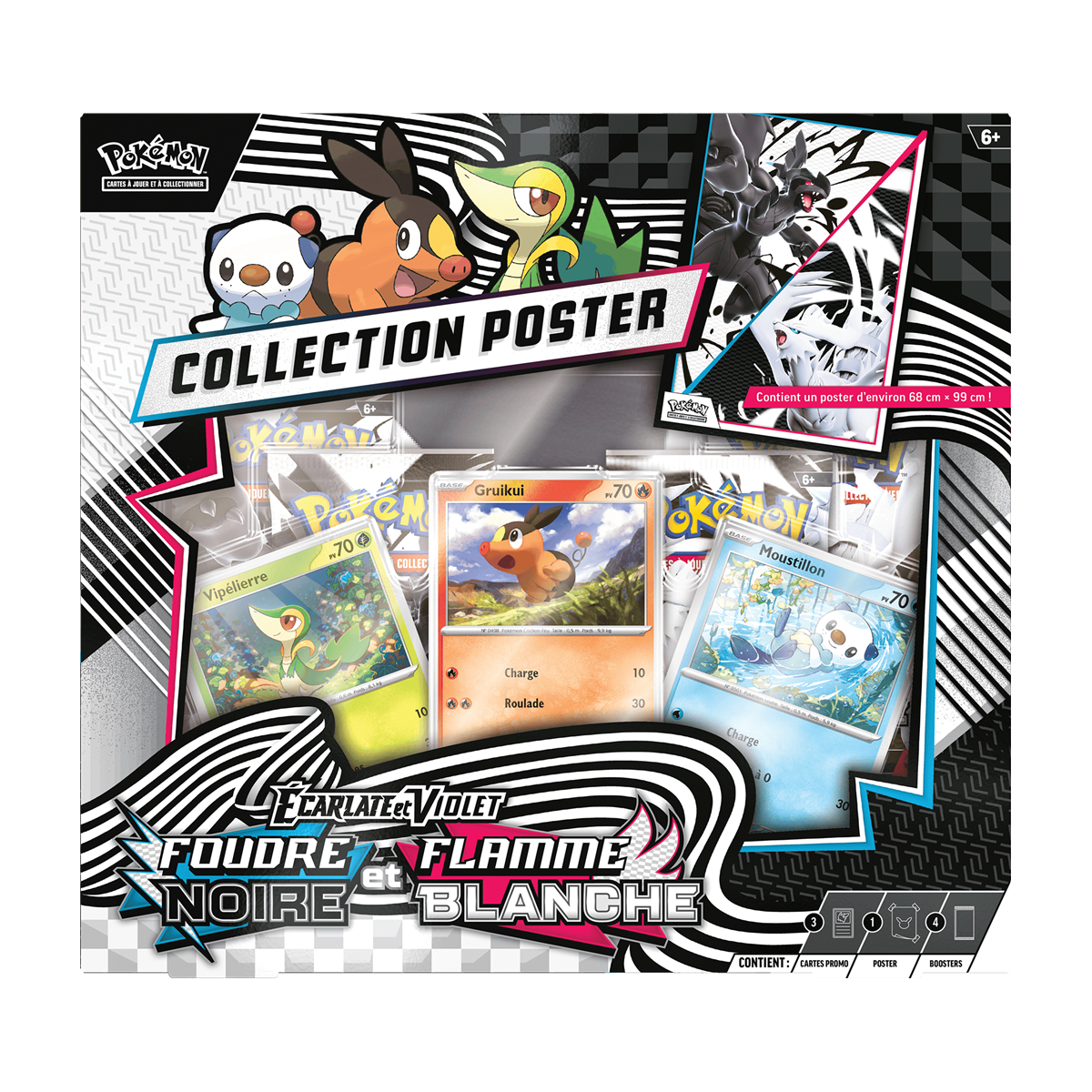 Pokémon: Black Lightning & White Flame Poster Box Set Collector cards