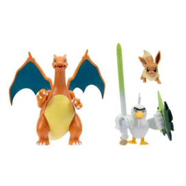 Pokémon 3-pack Figures: Eevee, Palarticho & Charizard 