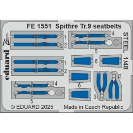 Decal Spitfire Tr.9 seatbelts STEEL 1/48 