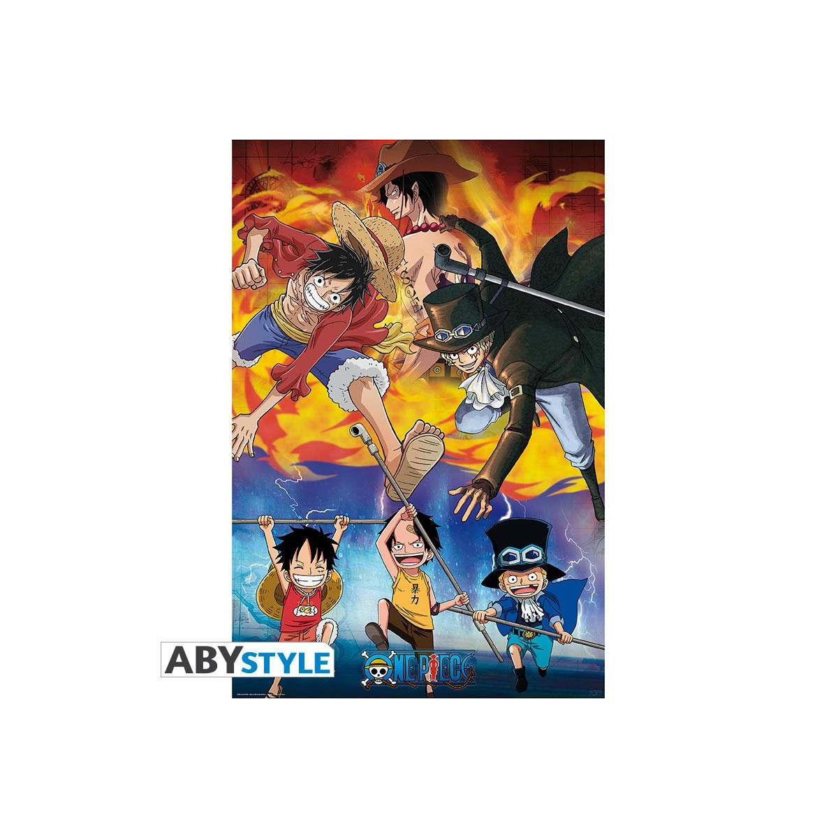 ONE PIECE - Ace, Sabo & Luffy - Poster '91x61' 