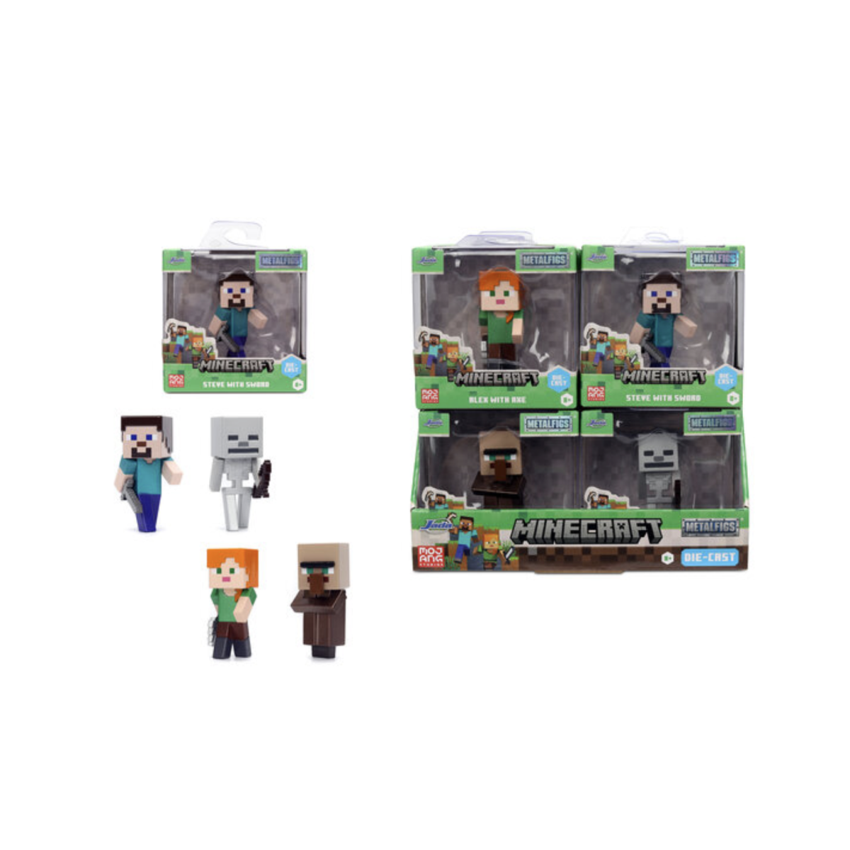 MINECRAFT - Figure Display 6cm - 4 Models - 12pc - Wave 4 Figurine 