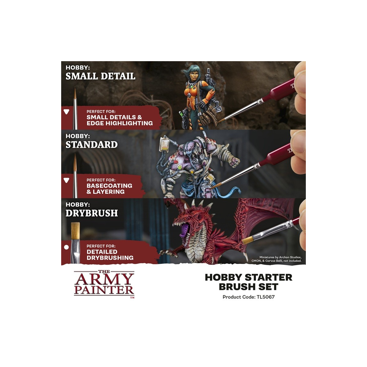 Army Painter - Brushes - Hobby Starter Brush Set Model paintbrush