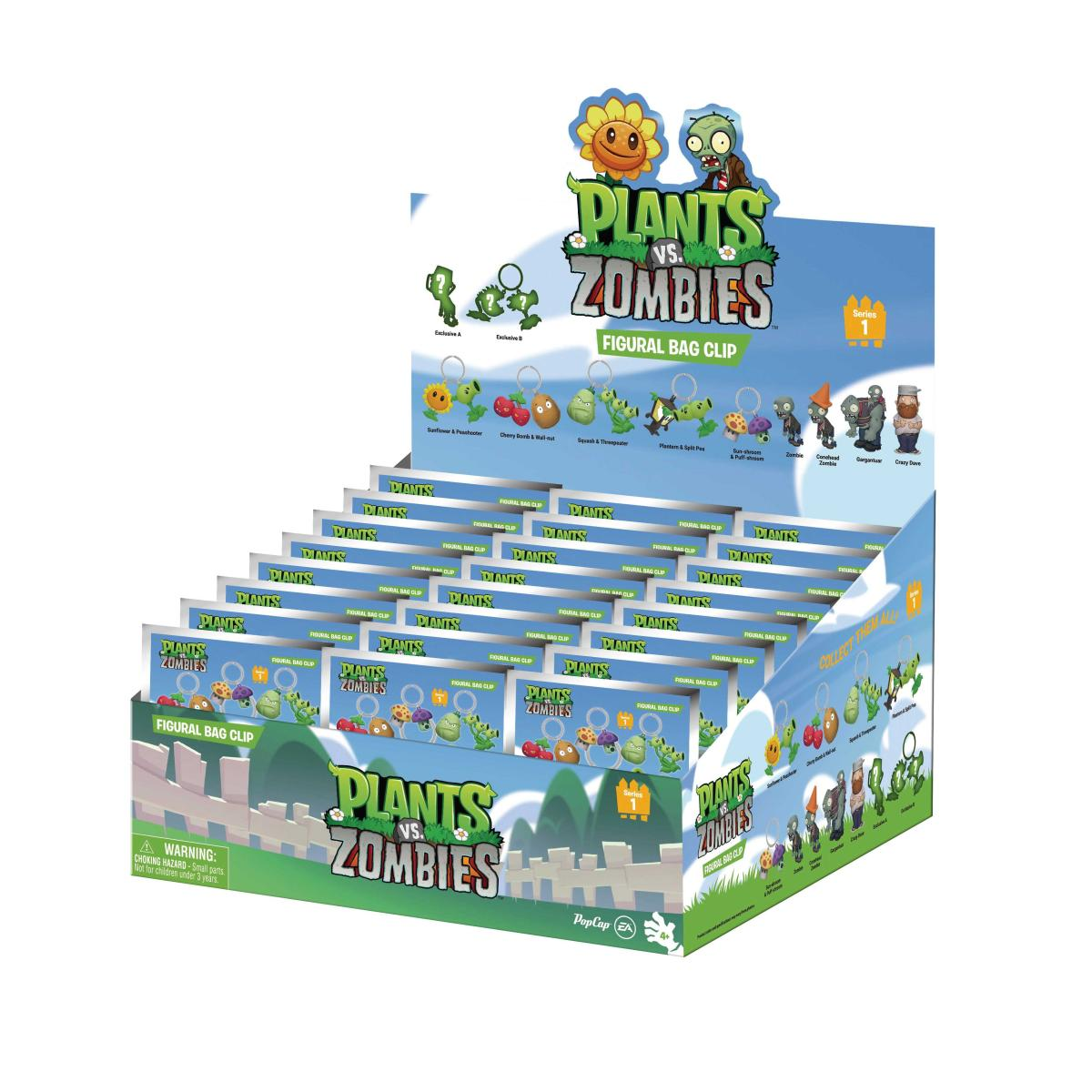 PLANTS VS ZOMBIES - Series 1 - 3D Foam Bag Clip (D Monogram