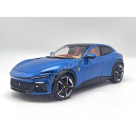FERRARI PUROSANGUE 2022 BLUE “BLU CORSA” AND BROWN INTERIOR (BOX WITH RHODOID) Die cast 