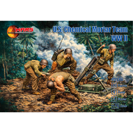 U.S.Chemical Mortar Team WWII Figures 