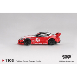 TOYOTA GR SUPRA LB-WORKS 2025 RED/WHITE (BLISTER EDITION) (LHD) Die cast 