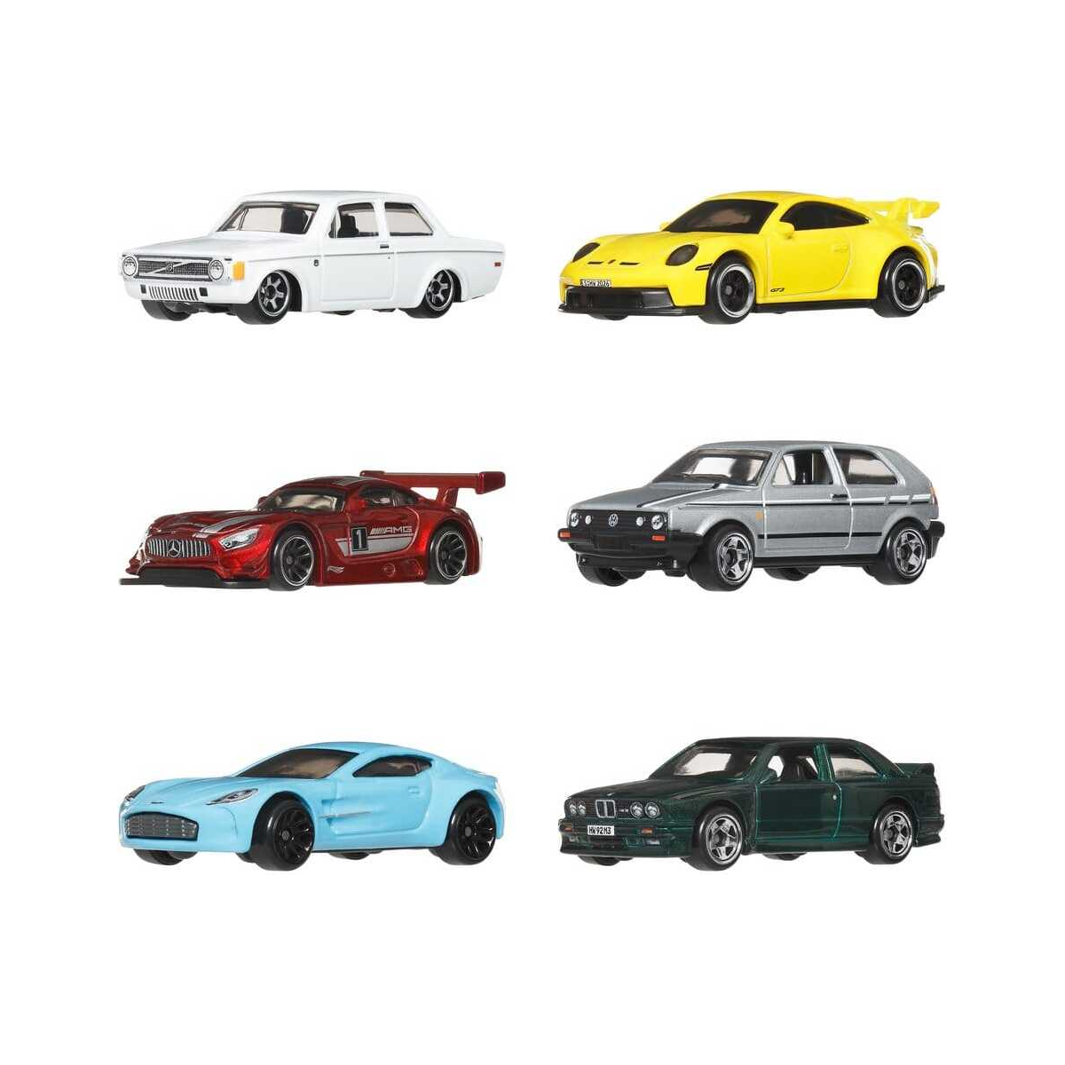 Hot Wheels Silver Series 6-pack of 1/64 scale die- Mattel with