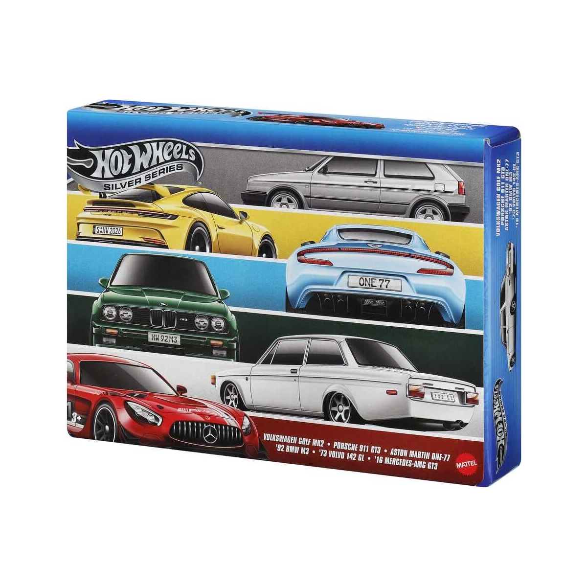 Hot Wheels Silver Series 6-pack of 1/64 scale die- Mattel with