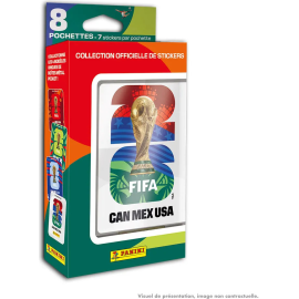 Panini FIFA World Cup 2026 Official Soccer Sticker Pocket Tin 8 Packs x 7 Stickers 