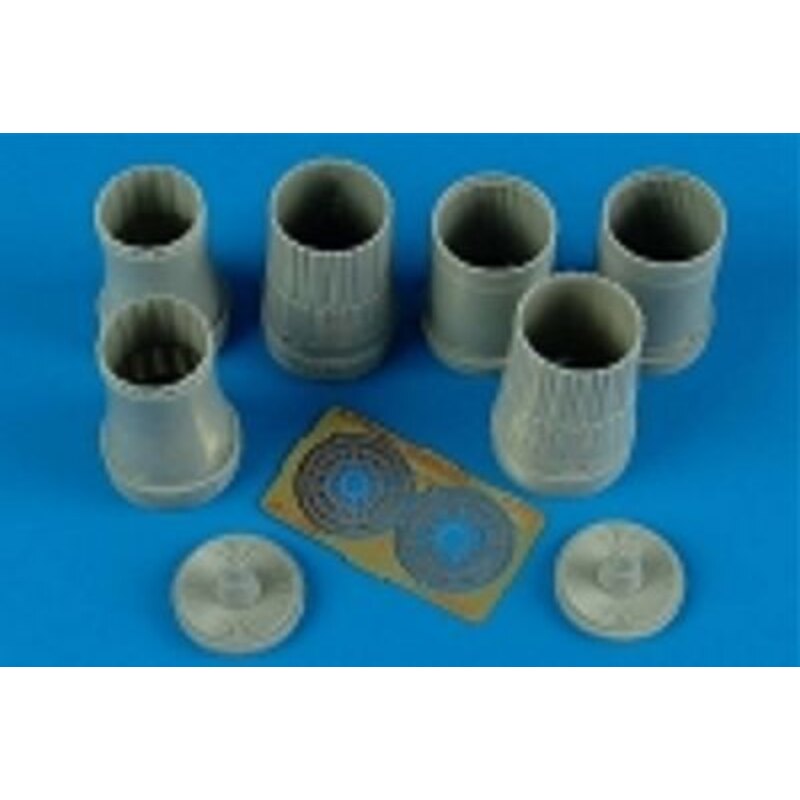 Sukhoi Su-33 Flanker D exhaust nozzles (designed to be assembled with model kits from Hasegawa)