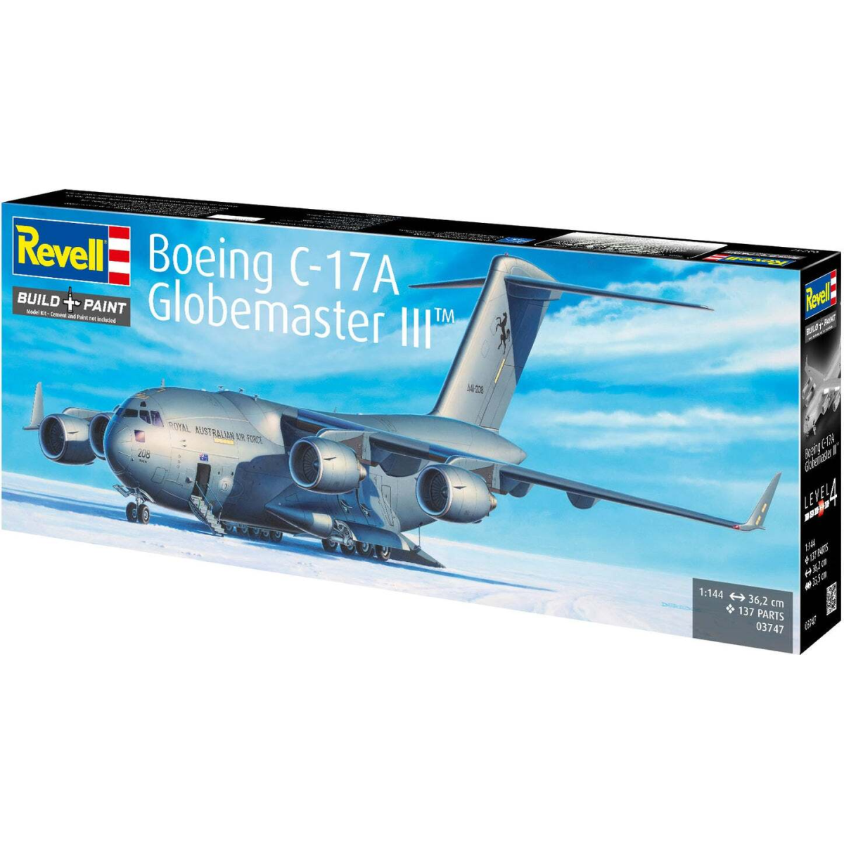 航空機・ヘリコプター Revell C-17A Globemaster RAF/Qatar 1:144 Revell Model kit Boeing C-17A Globemaster III 1:144