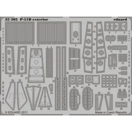 North-American P-51D Mustang exterior (designed to be assembled with model kits from Tamiya)
