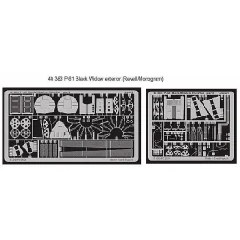 Northrop P-61A/B Black Widow exterior (designed to be assembled with model kits from Monogram and Revell)